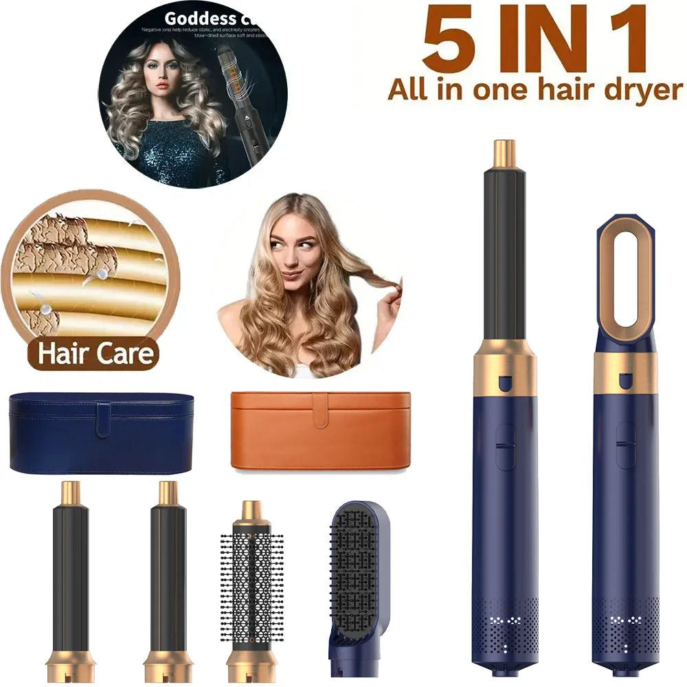 5-in-1-Haartrockner-Heißkamm-Set