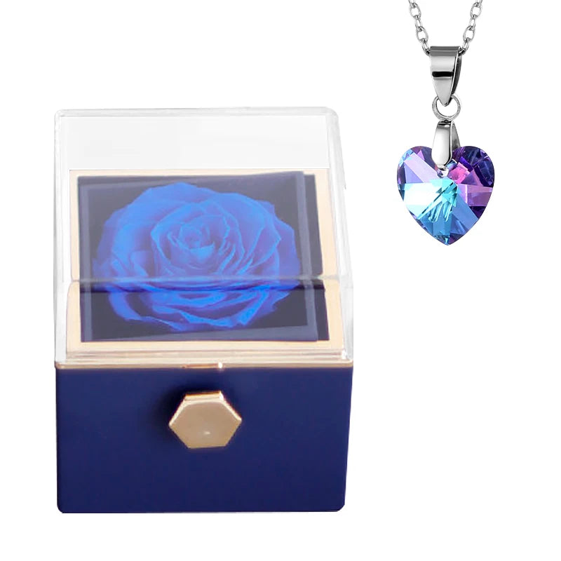 Rotierende Geschenkbox mit ewiger Rose