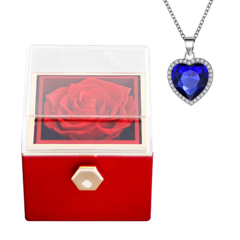 Rotierende Geschenkbox mit ewiger Rose