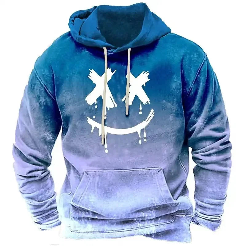 Herren-Kapuzenpullover mit Cartoon-Grafikdruck