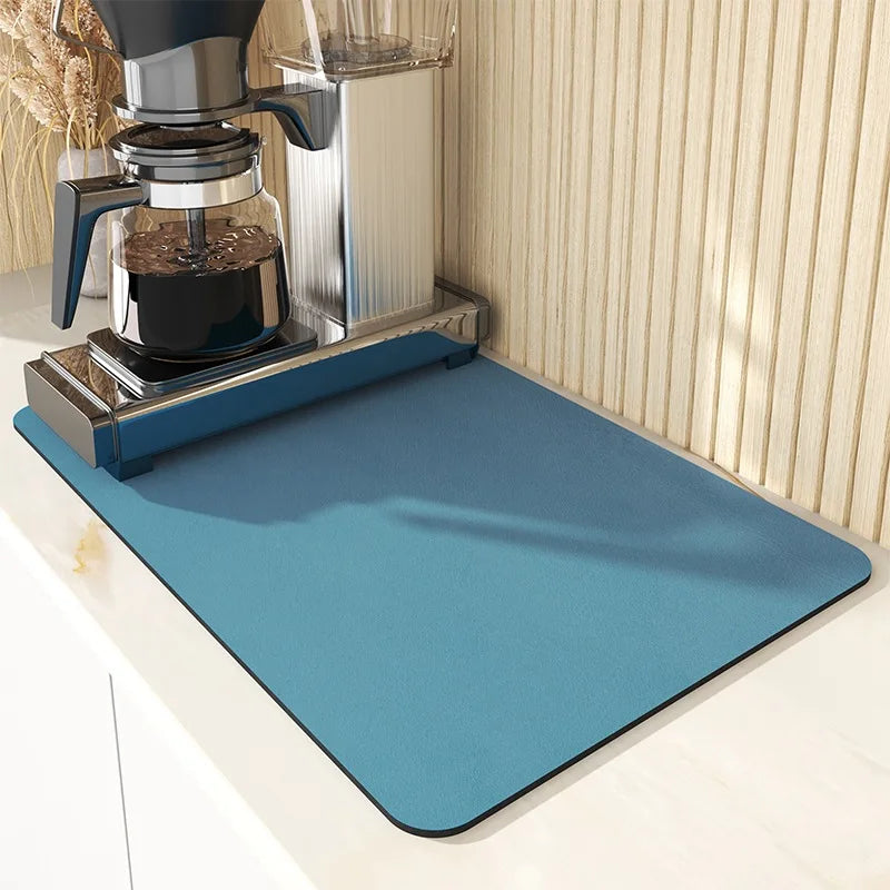 Küchenmatte, rutschfeste Abtropfmatte für Kaffeegeschirr