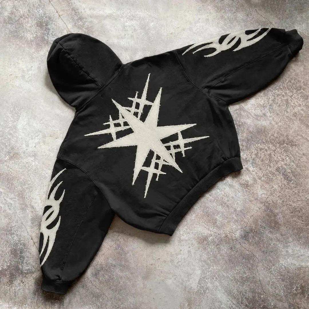 Retro Black Star Hoodie