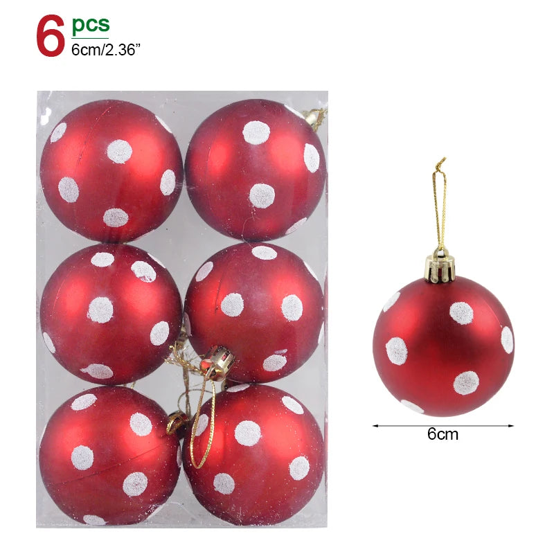 Diversen Baum Kugeln 6 stück