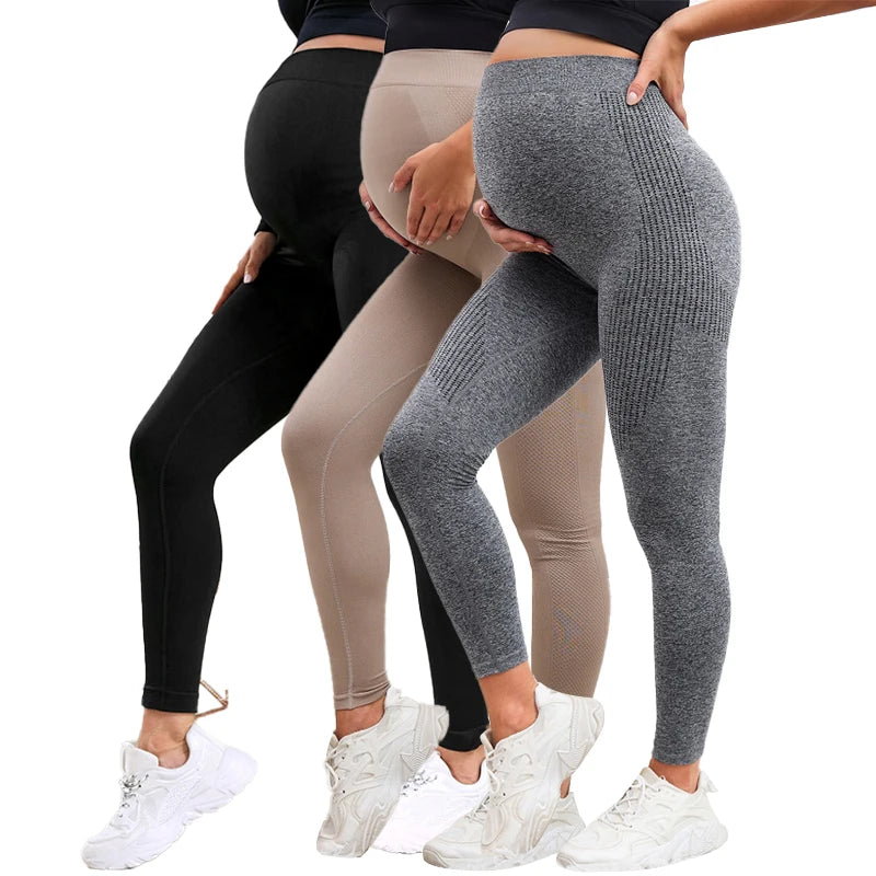 Elastische Umstandsleggings mit hoher Taille