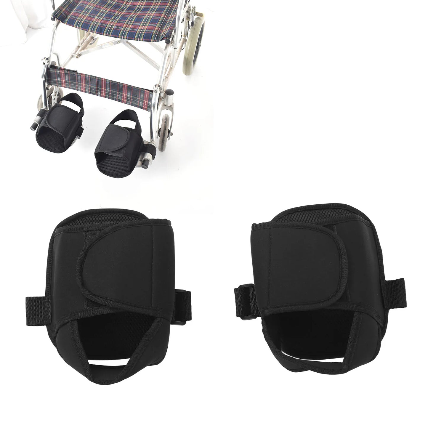 Schuhhalter für Rollstühle