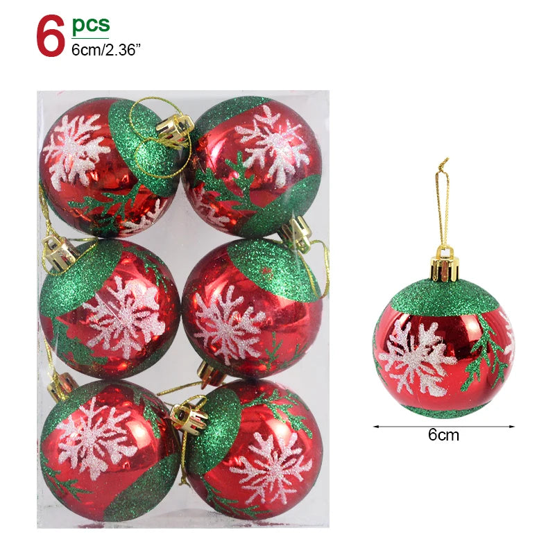 Diversen Baum Kugeln 6 stück