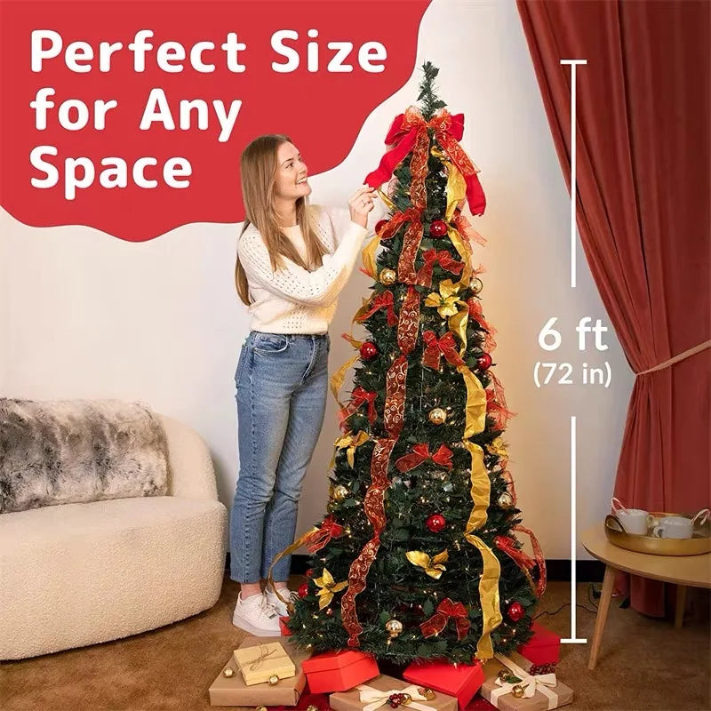 Fertig Dekorierten Klappbaren Tannenbaum