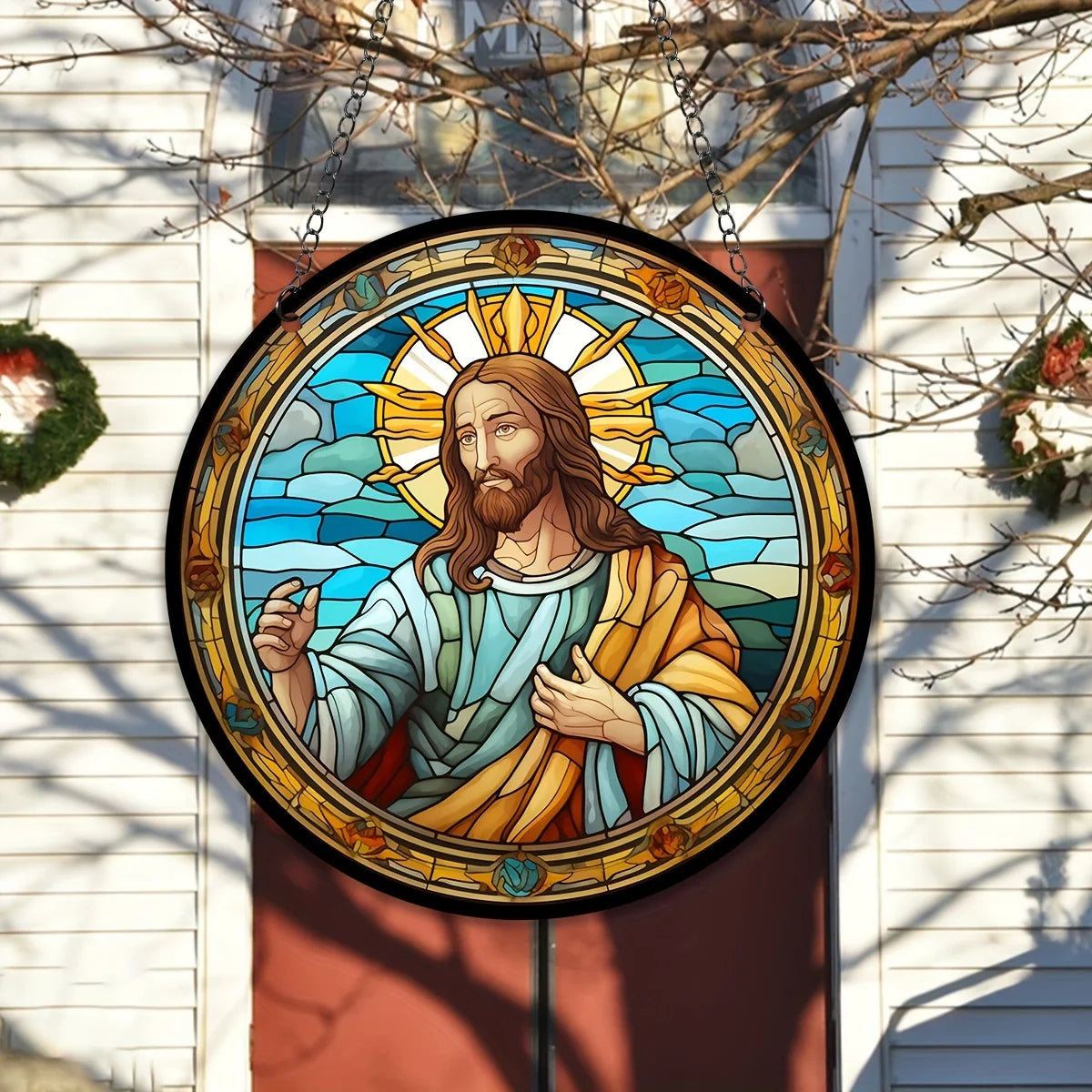 1 Stück Jesus-Sonnenfänger zum Aufhängen im Fenster