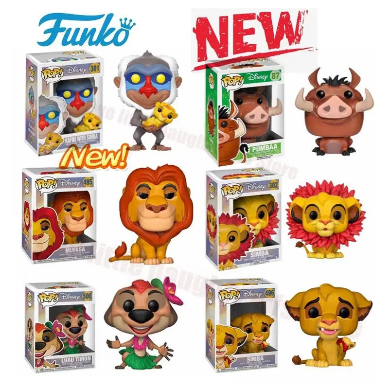Funko POP Disney The Lion King Rafiki Simba #301 Luau Timon#500 MUFASA 495# SIMBA 496#