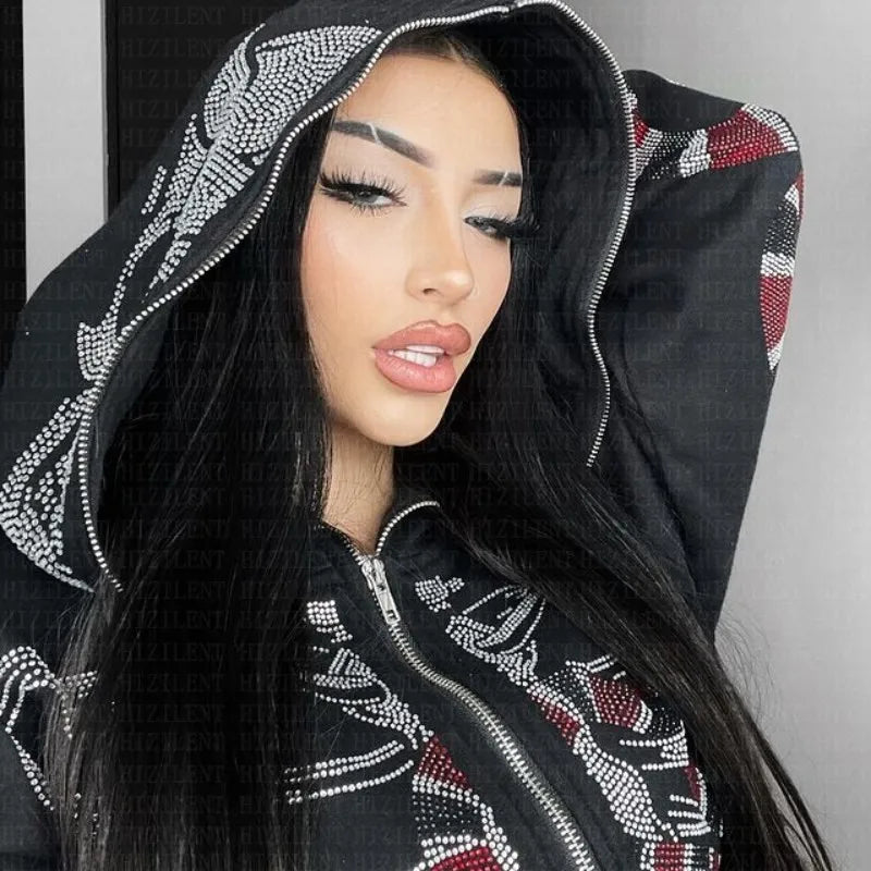Hoodie Damen/Herren Totenkopf