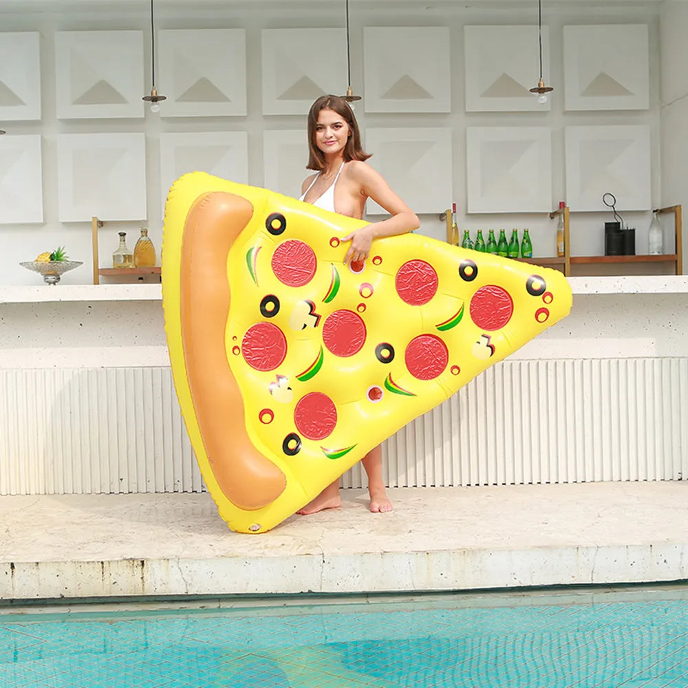Riesenpizza für den Pool, schwimmende aufblasbare Matratze
