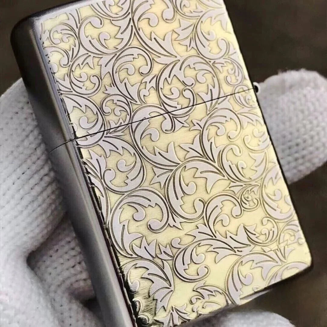 Zippo Sturmfeuerzeug Golden Floral Pattern