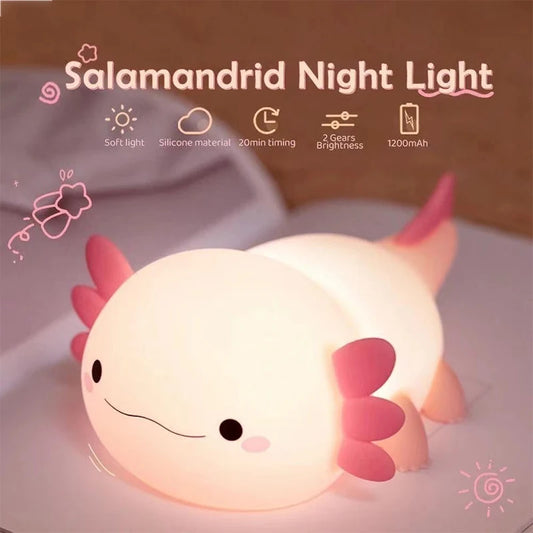 Süßes Axolotl-Nachtlicht