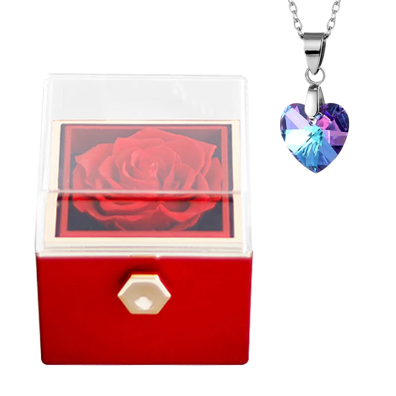 Rotierende Geschenkbox mit ewiger Rose
