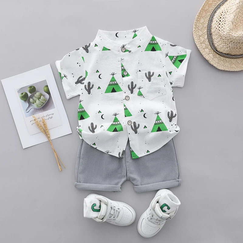 Babykleidung Pyramid Sommer Kurzarm-Shirt-Set