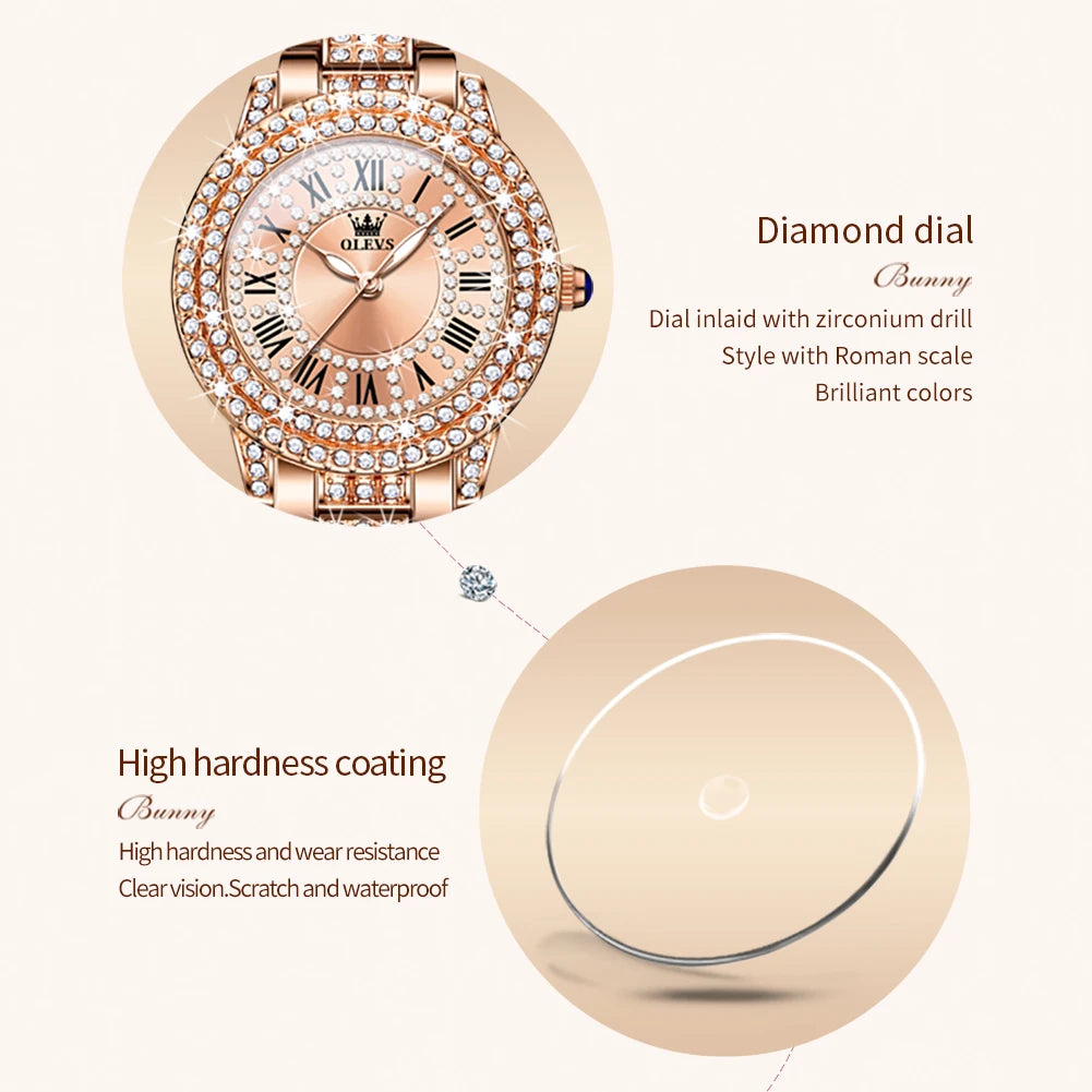 Quarz-Armbanduhr für Frauen