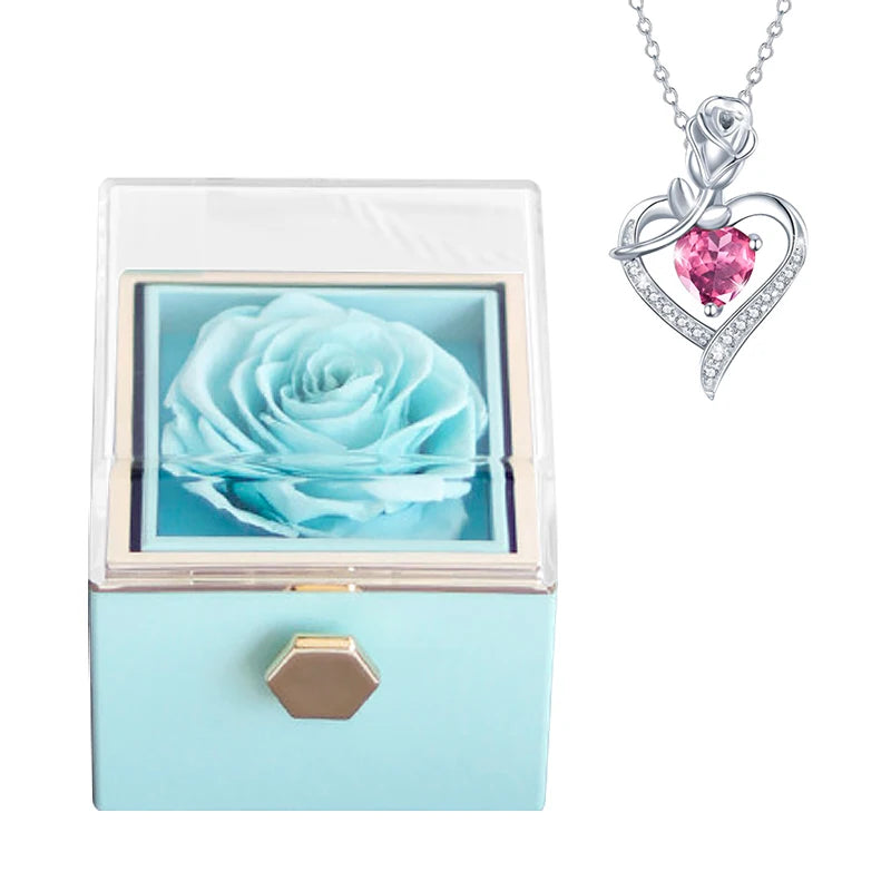 Rotierende Geschenkbox mit ewiger Rose