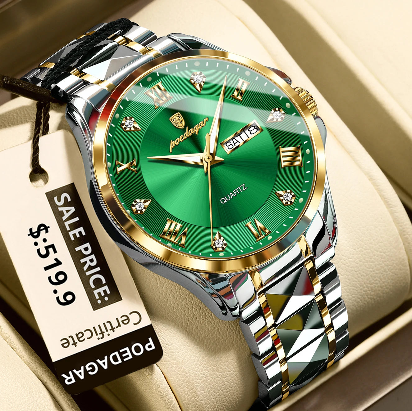 Armbanduhr Edelstahl Quarz Herren