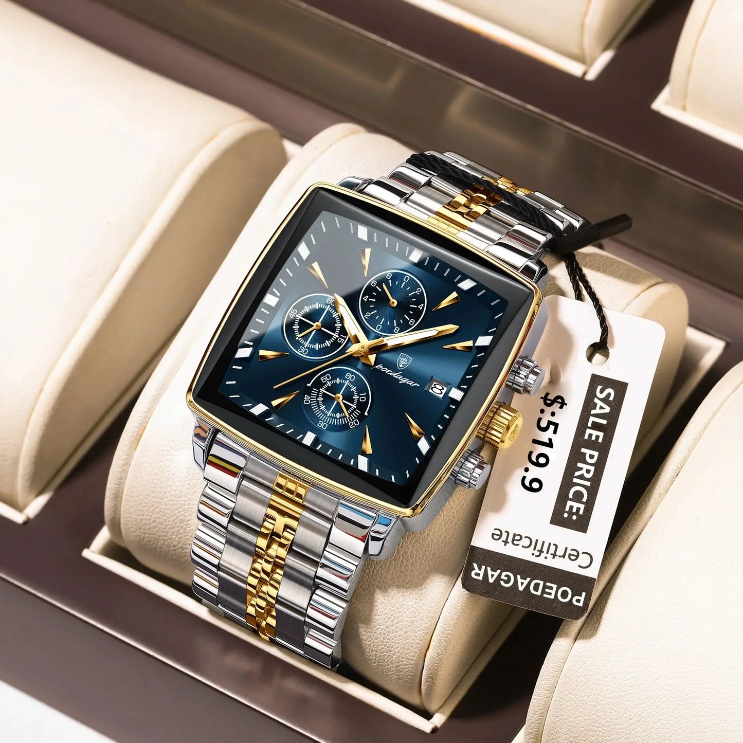 Herrenuhr Leuchtend Wasserdicht Chronograph