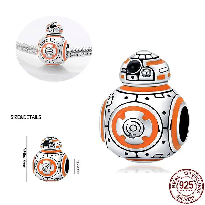 Anhänger aus 925er-Silber „Plata de Ley“ von Disney mit dem „Mandalorianer-Helm“ aus Star Wars