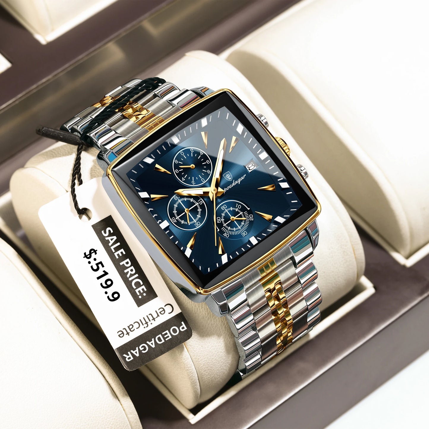 Herrenuhr Leuchtend Wasserdicht Chronograph