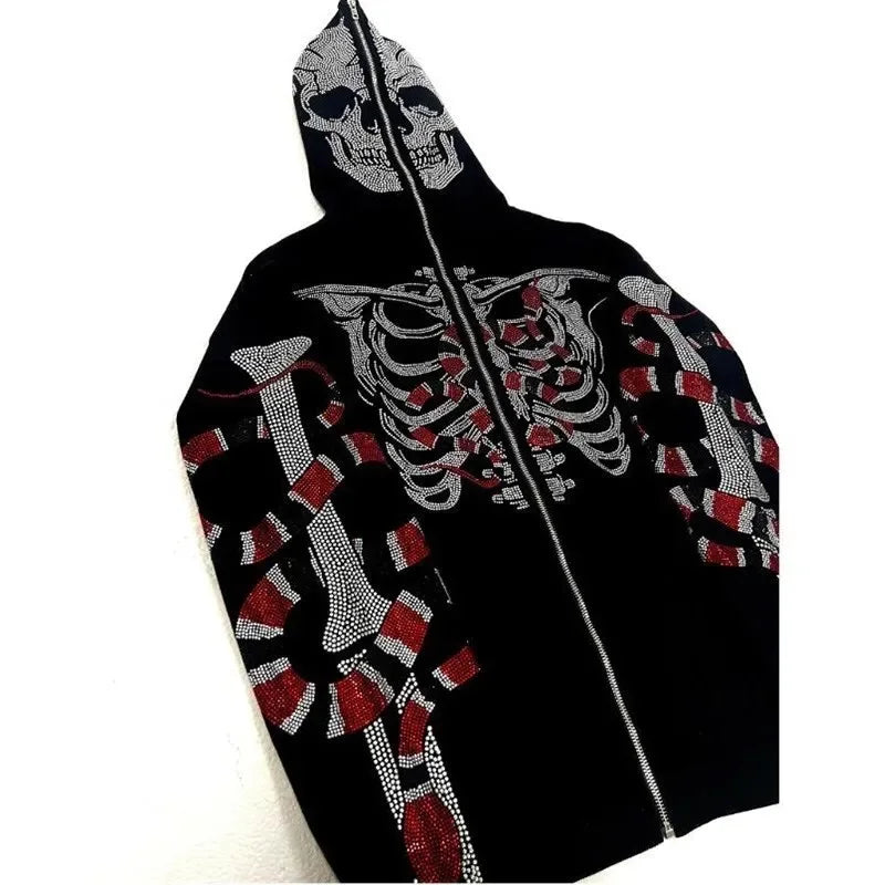 Hoodie Damen/Herren Totenkopf