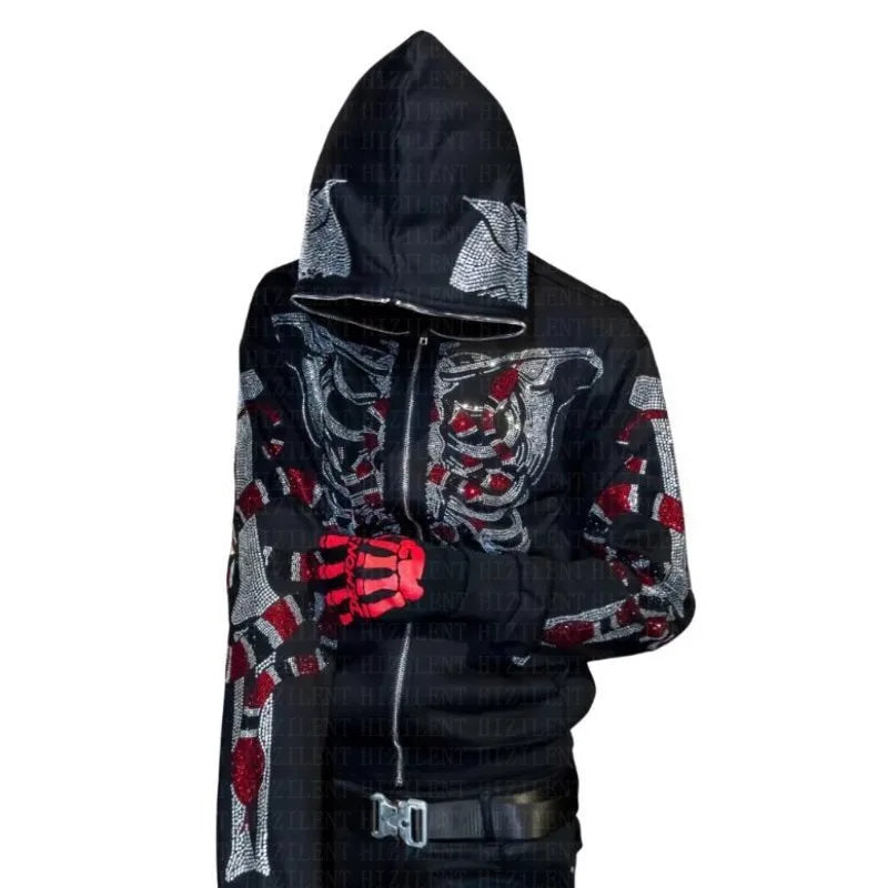 Hoodie Damen/Herren Totenkopf