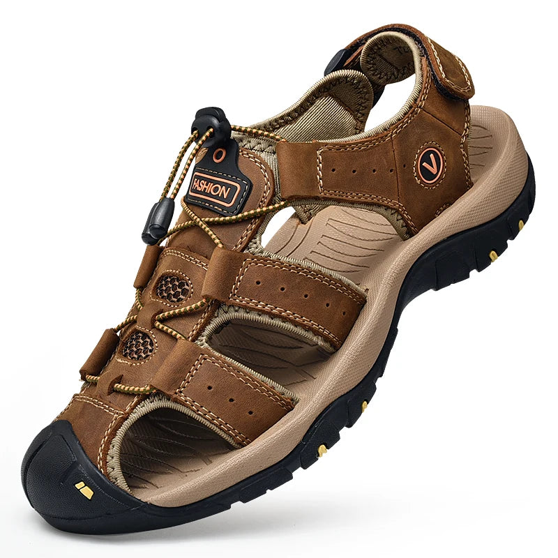Herren Sandalen Echtes Leder