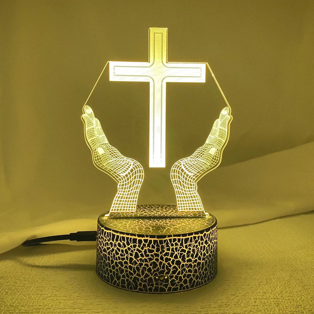 Jesuskreuz 3D-LED-Nachtlicht