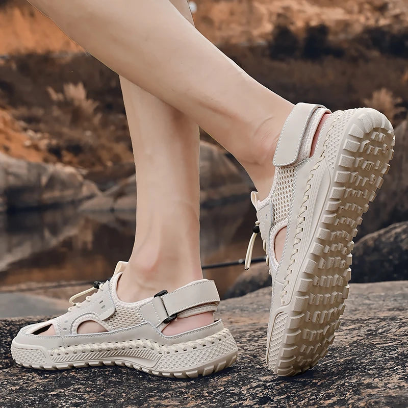 Komfortable Herren Ledersandalen
