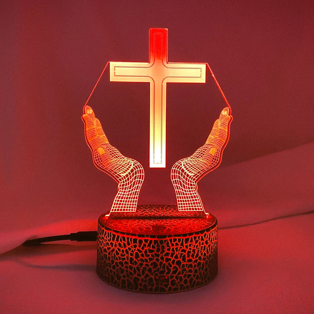 Jesuskreuz 3D-LED-Nachtlicht