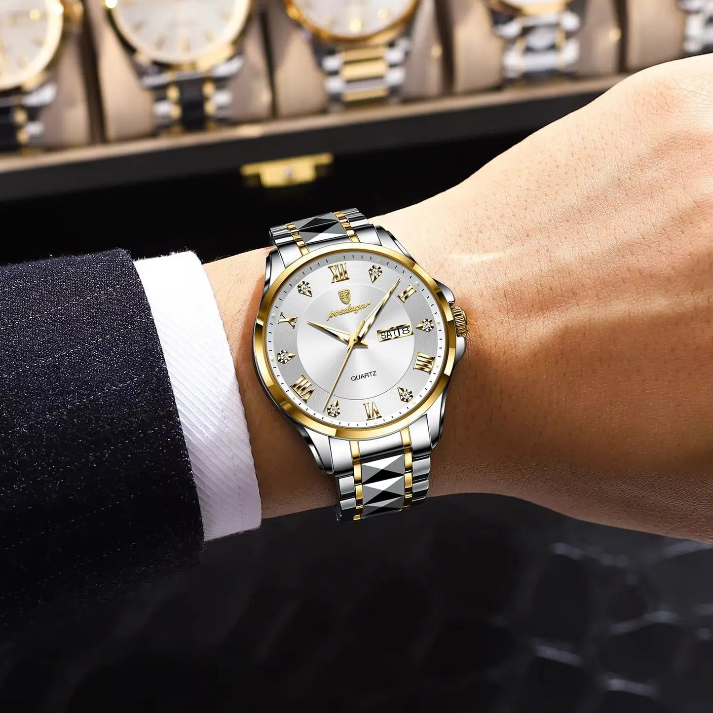 Armbanduhr Edelstahl Quarz Herren