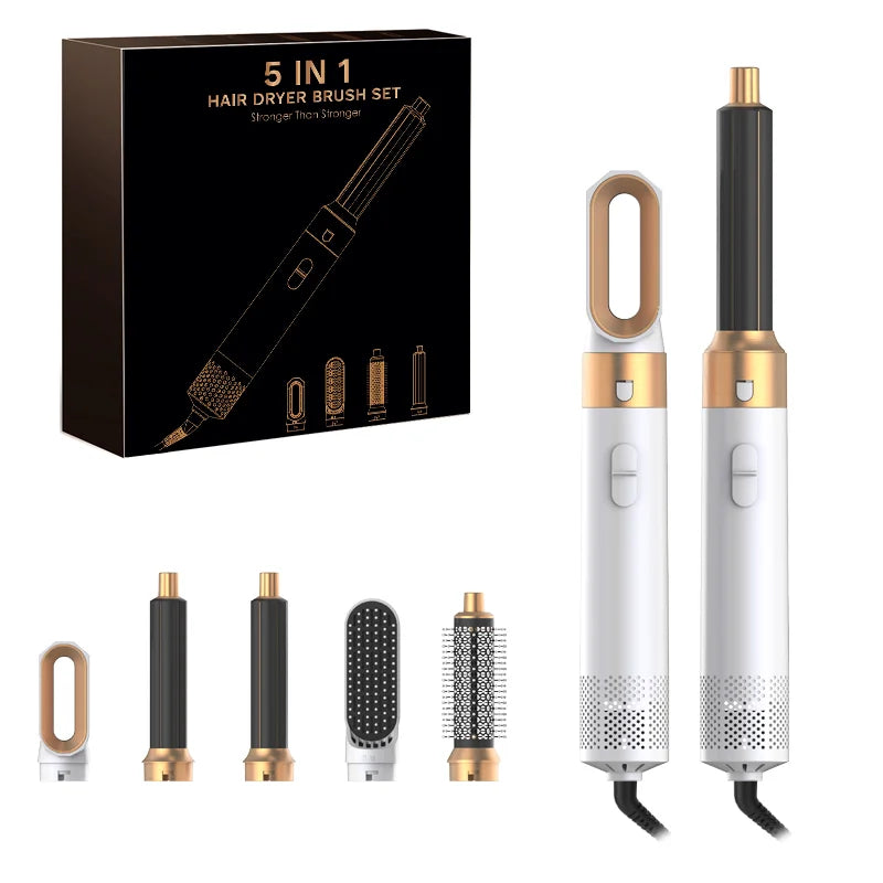 5-in-1-Haartrockner-Heißkamm-Set