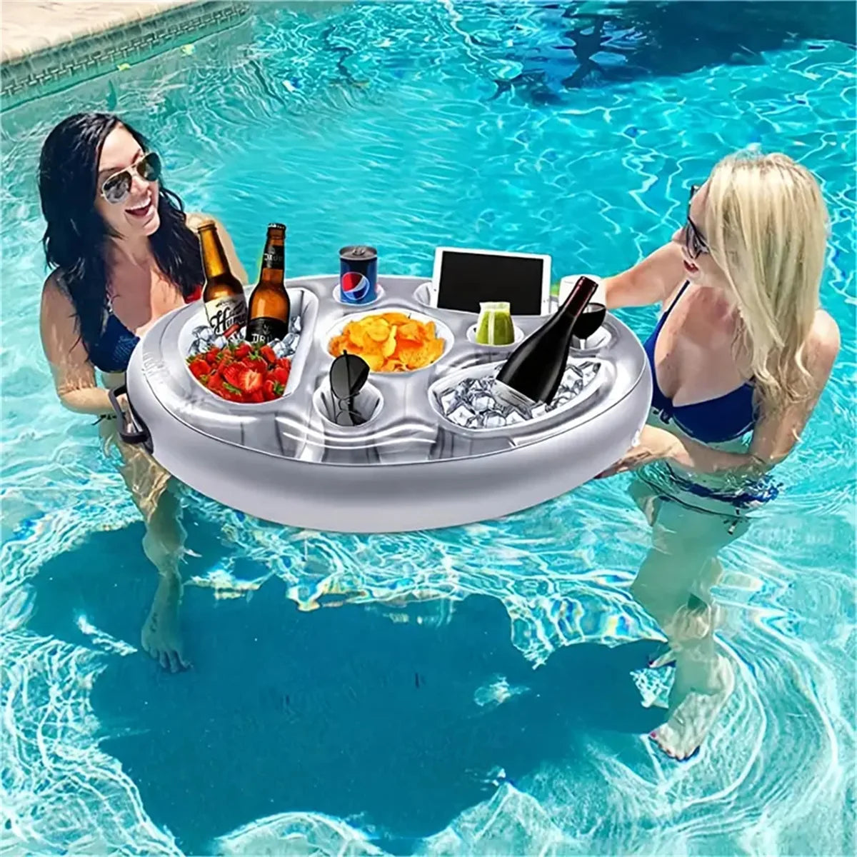 Aufblasbarer Getränkehalter mit acht Löchern für Poolparty