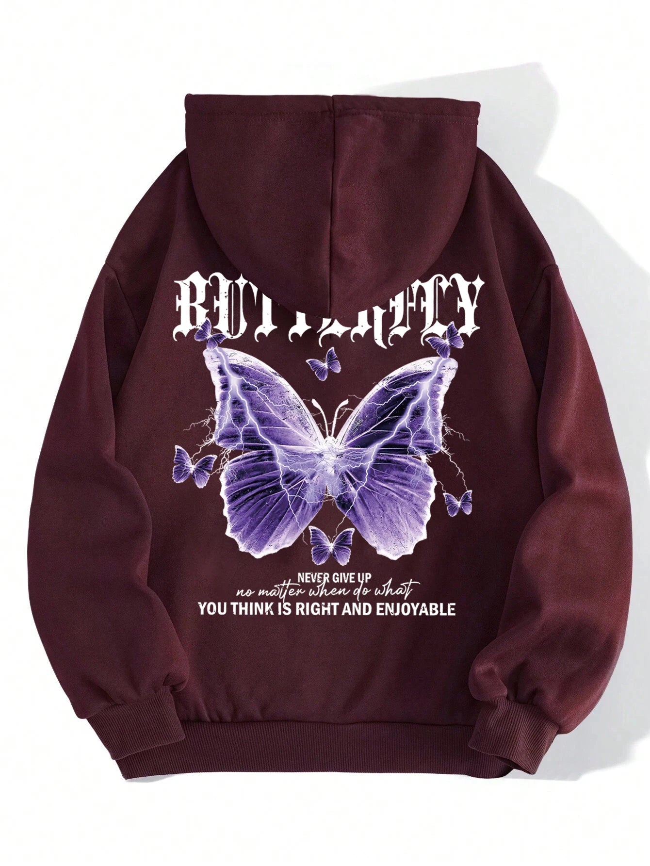 Schönes Lila Schmetterlings-Hoodie