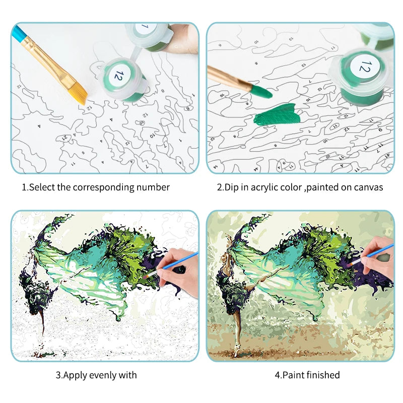 DIY Malen nach Zahlen Schmetterling