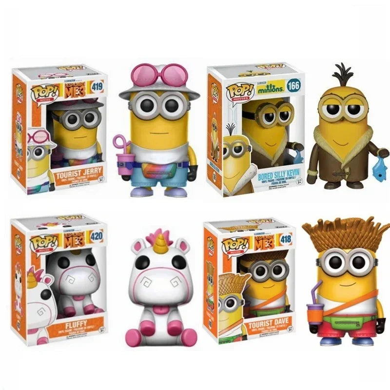 FUNKO POP Despicable Me 3 Tourist Dave 418# Jerry 419# Fluffy 420# Kyle 422#