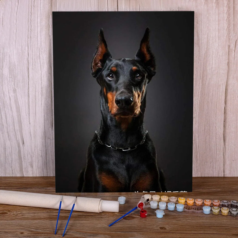 DIY Malen nach Zahlen Doberman