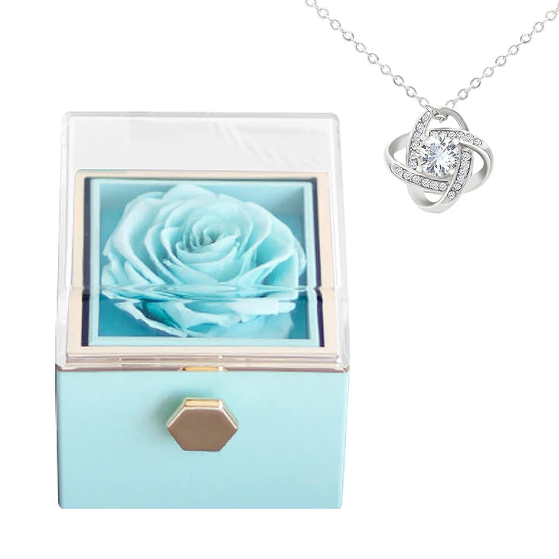 Rotierende Geschenkbox mit ewiger Rose