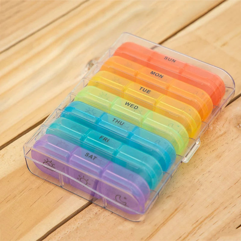 1 Set Pillendose, 7 Tage Organizer, 21 Fächer