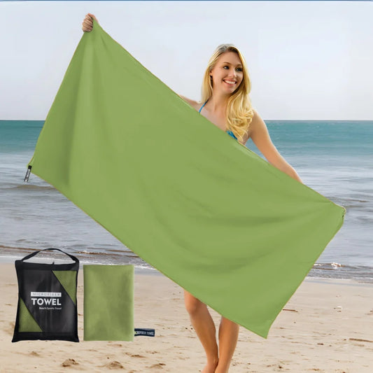 Übergroßes Strandtuch, dickes, sandfreies, schnell trocknendes Mikrofasertuch