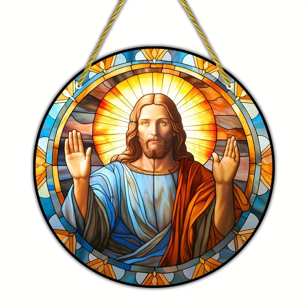 1 Stück Jesus-Sonnenfänger zum Aufhängen im Fenster