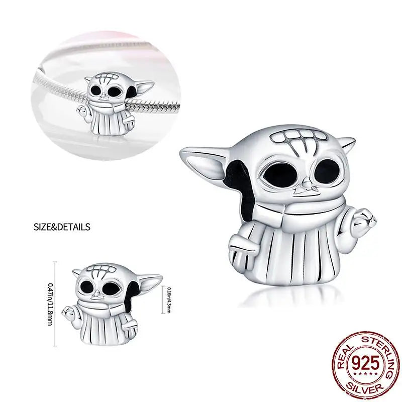 Anhänger aus 925er-Silber „Plata de Ley“ von Disney mit dem „Mandalorianer-Helm“ aus Star Wars
