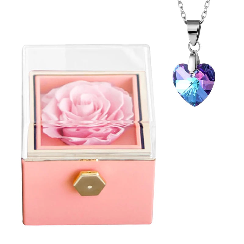 Rotierende Geschenkbox mit ewiger Rose