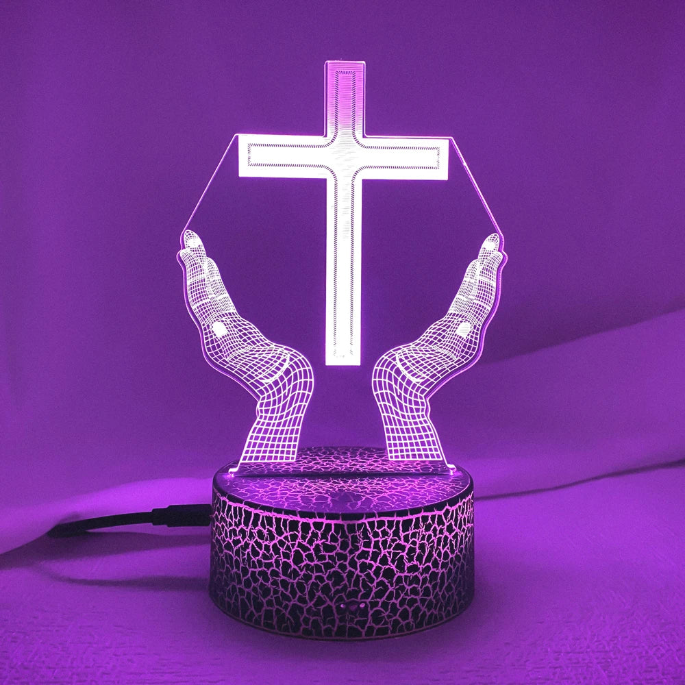 Jesuskreuz 3D-LED-Nachtlicht