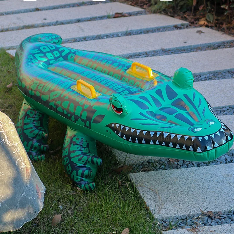 Aufblasbares Krokodil-Schwimmtier mit Griff