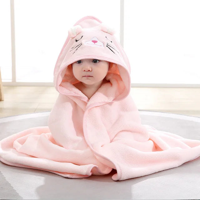 0-3 Jahre Unisex Baby Bademantel Flanell