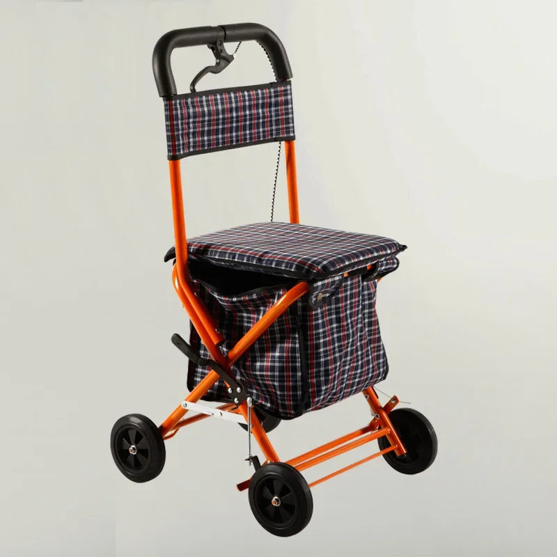 Einkaufswagen mit 4 Rädern und Handbremse