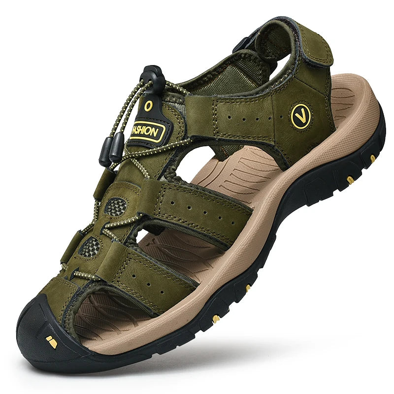 Herren Sandalen Echtes Leder