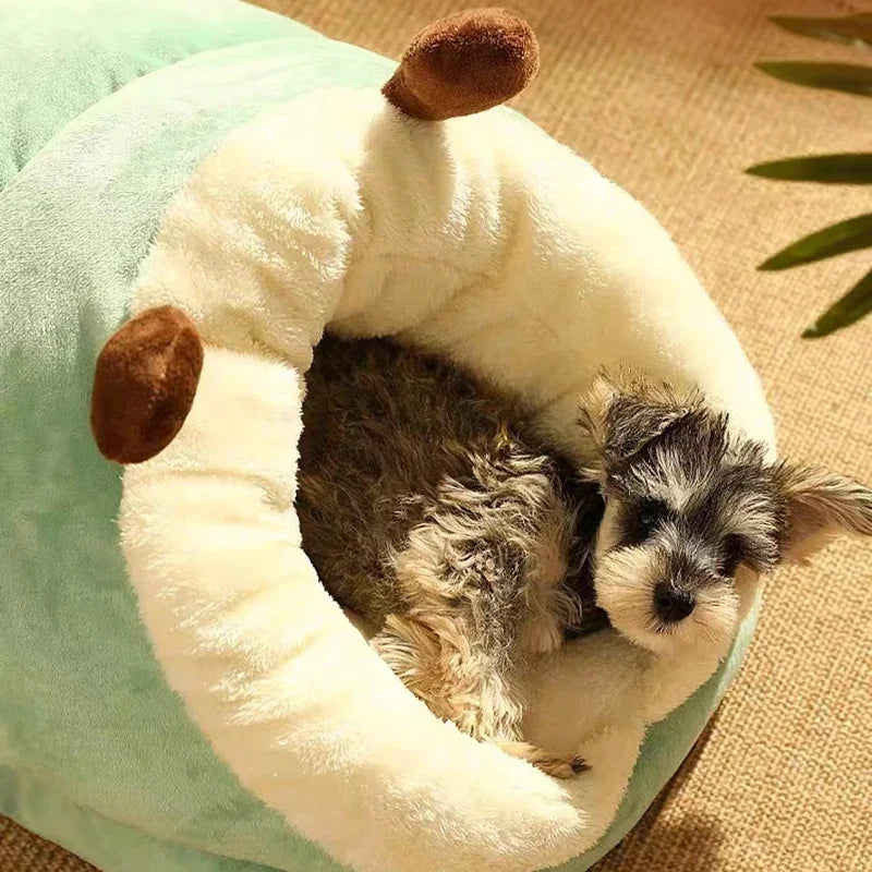 Warmes Hundehüttenbett für kleine Hunde
